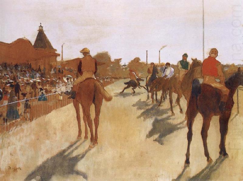 Germain Hilaire Edgard Degas Race Horses before the Stands china oil painting image